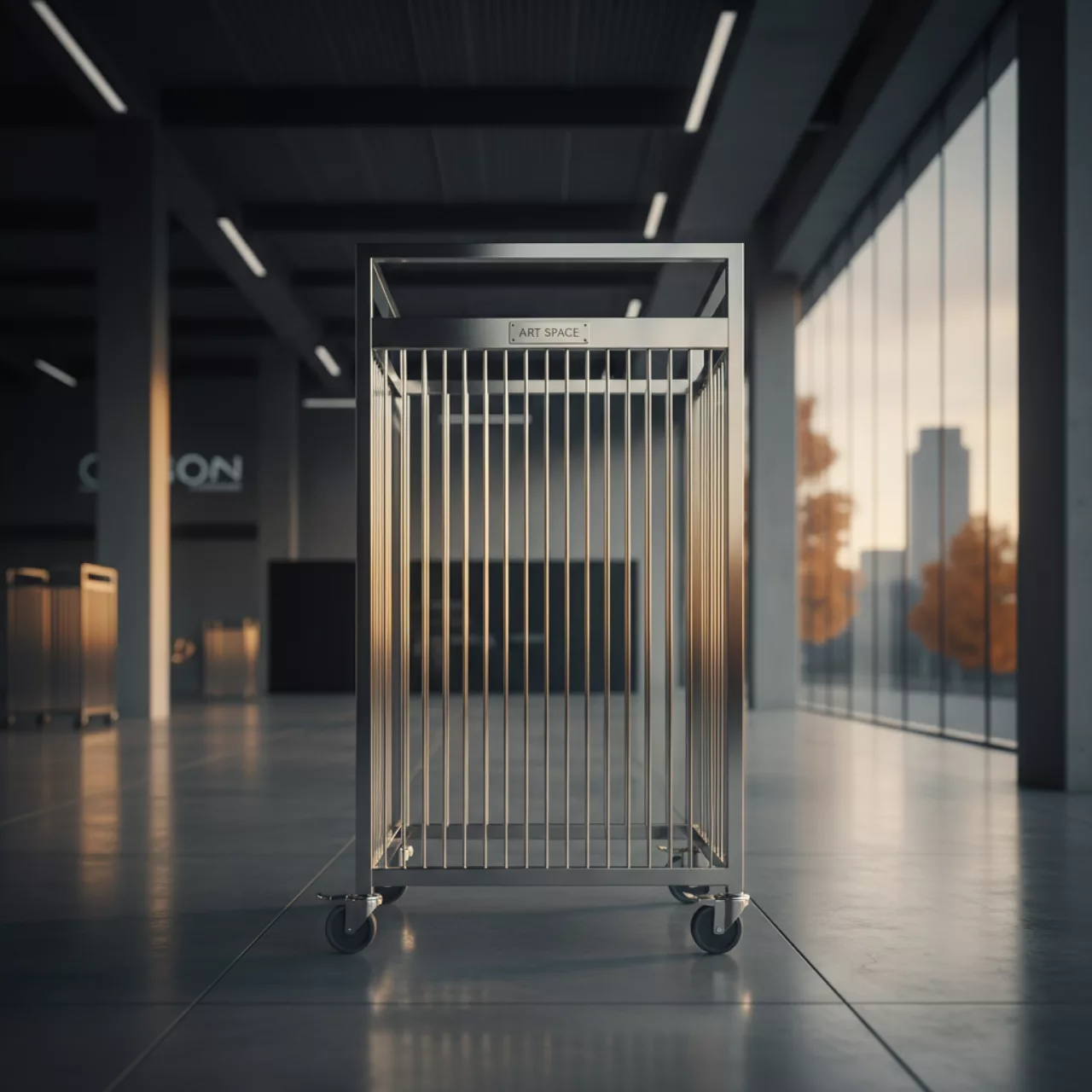 Аренда Тележка шпилька для гастроемкостей Ethereal из нержавейки в Omega Sirius — ART SPACE