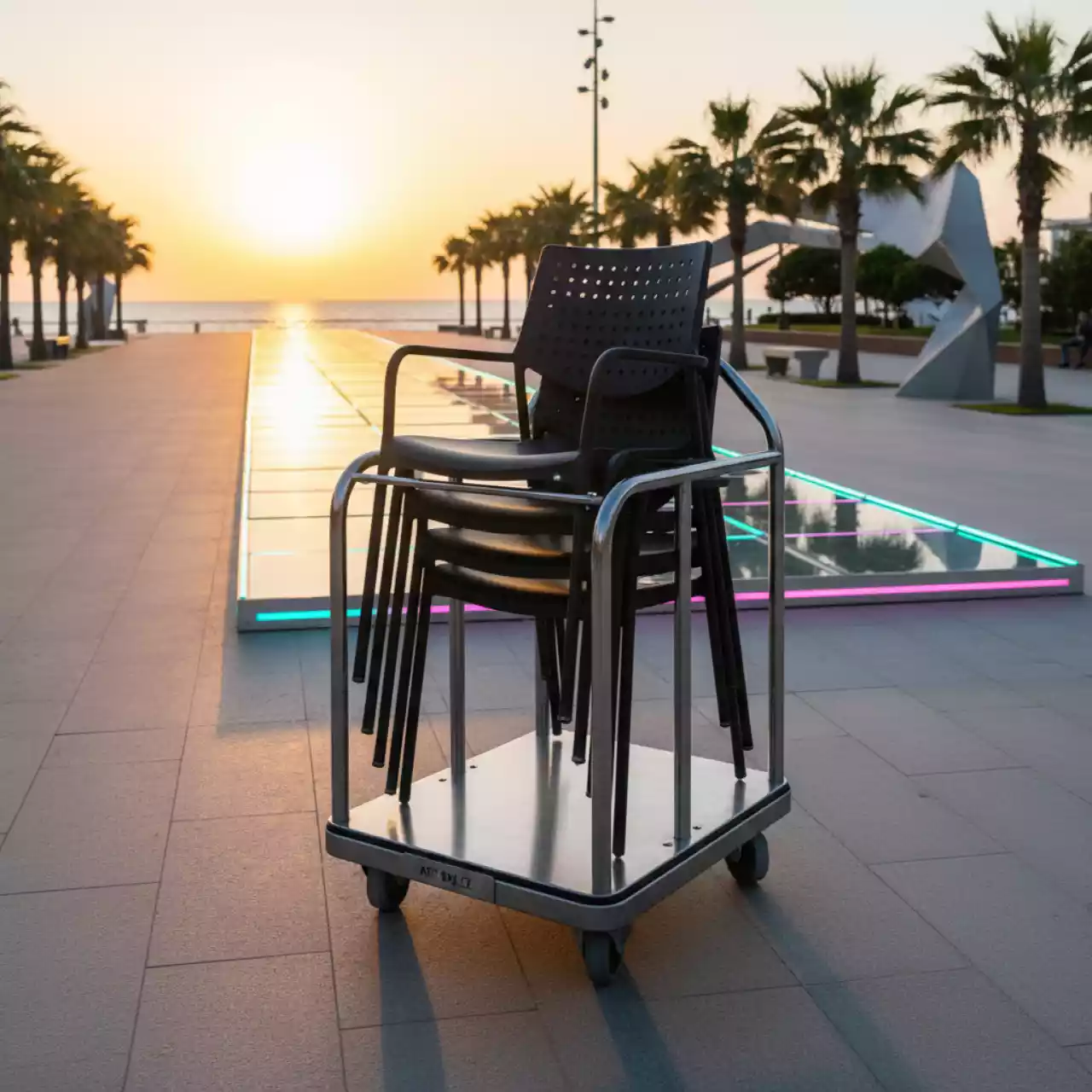 Аренда Тележка ТБС для стульев Street на Имеретинской набережной — ART SPACE