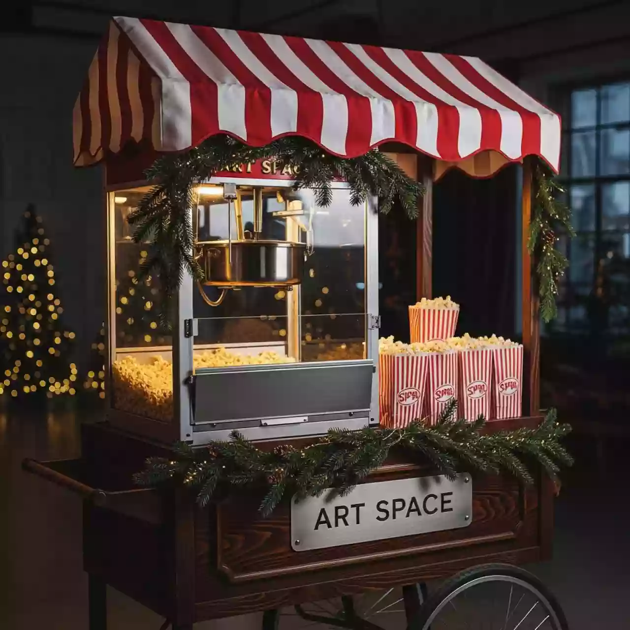 Аренда Тележки для попкорна в ресторане «Плакучая Ива» — ART SPACE