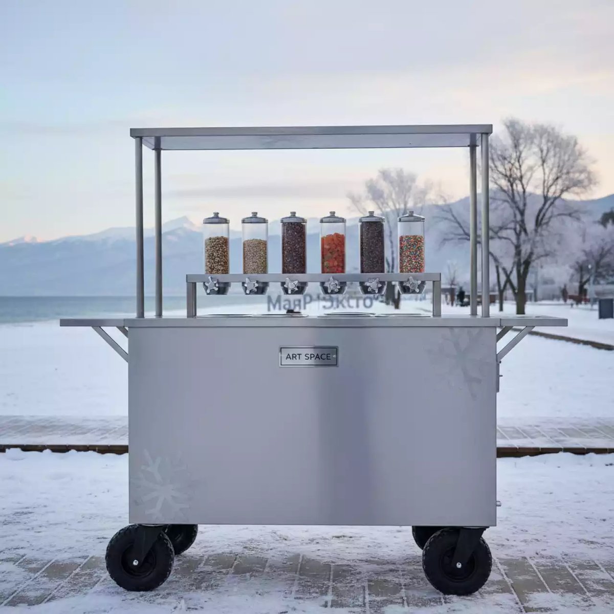Аренда Тележки для распределения топпинга на пляже «Маяк» — ART SPACE