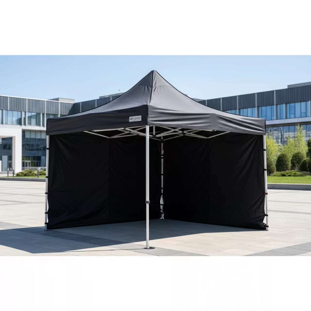 Аренда Тент быстровозводимый чёрный 3х3 м на Медальной площади — ART SPACE