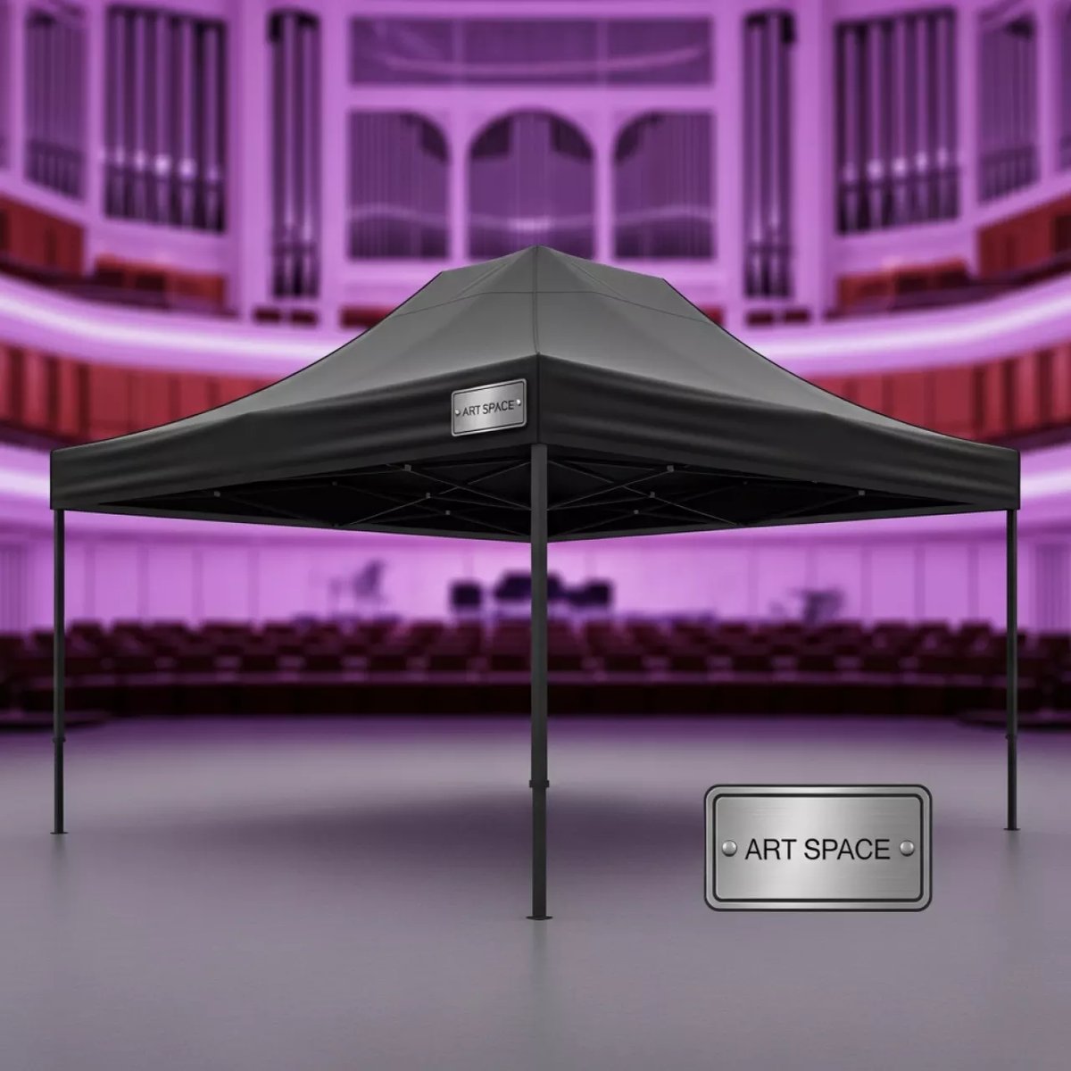 Аренда Тент быстровозводимый черный 3х4,5 м в Зале органной и камерной музыки — ART SPACE