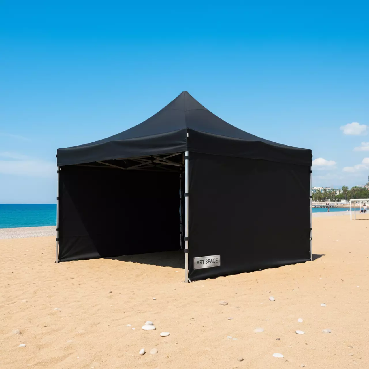Аренда Тент быстровозводимый чёрный 4х4 на пляже «Ривьера» — ART SPACE