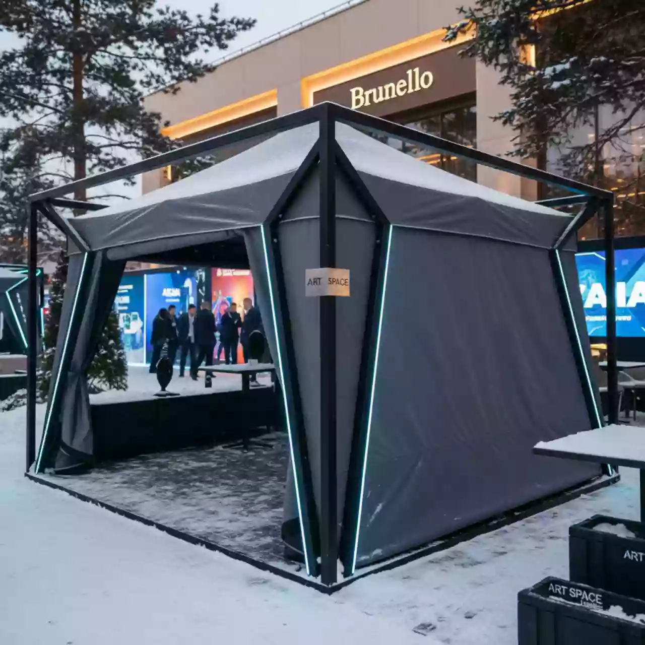 Аренда Тент Green Glade 1029 3х4х2,5 м полиэстер в ресторане «Brunello» — ART SPACE