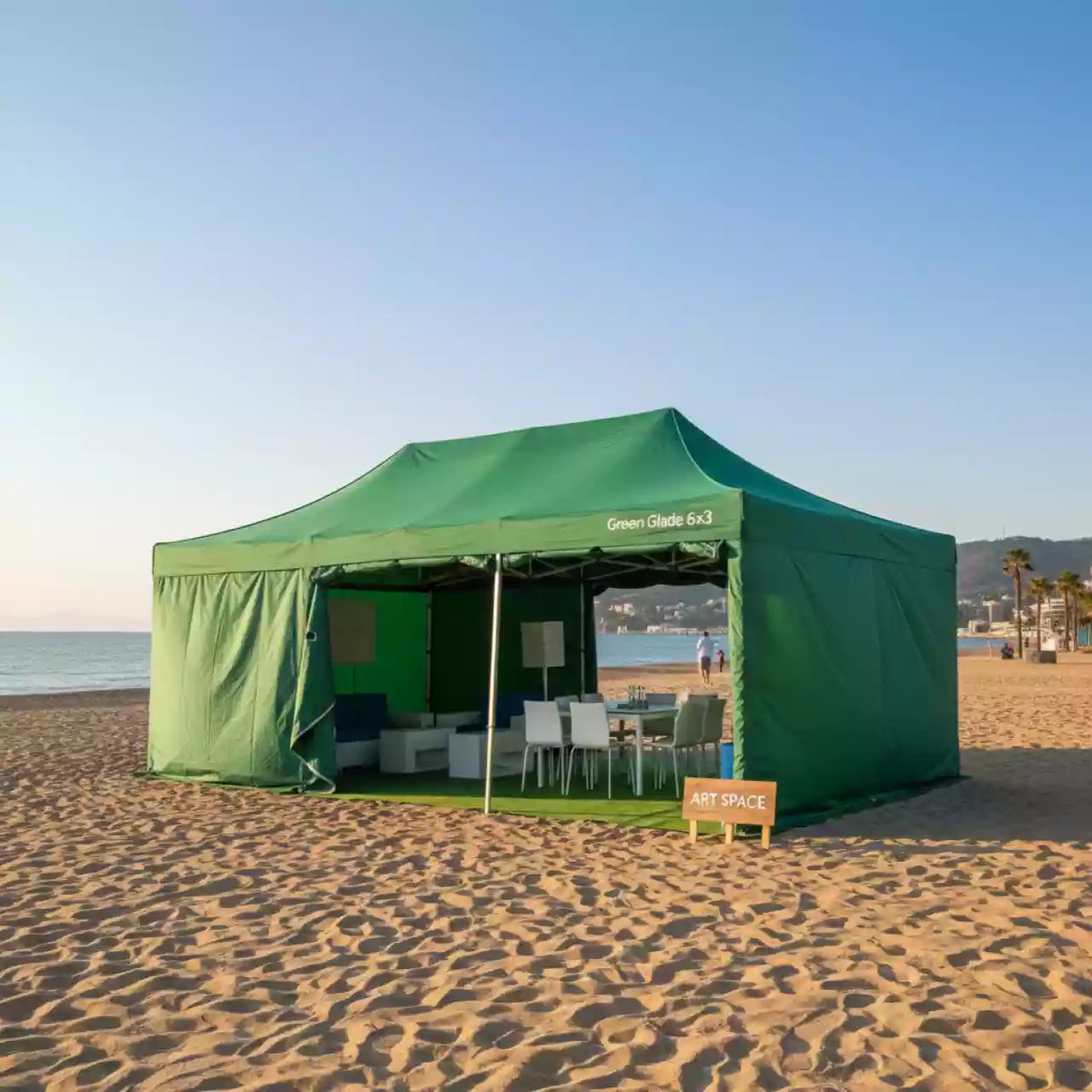 Аренда Тент Green Glade 6х3 на пляже «Ривьера» — ART SPACE