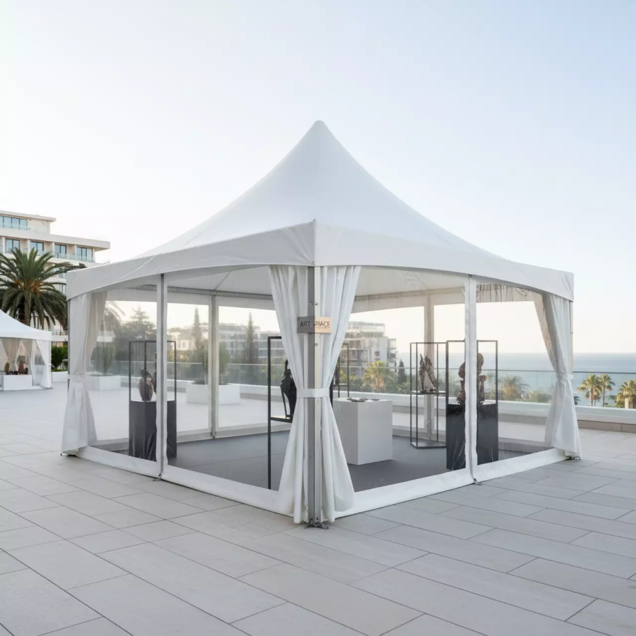 Аренда Тент Кайт 4х4 белый со стенками в комплексе Sea Galaxy — ART SPACE