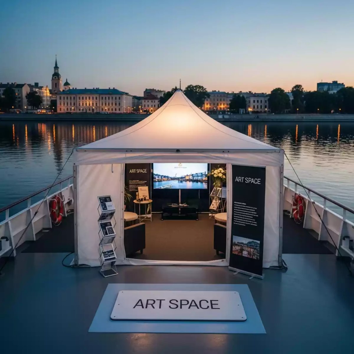 Аренда Тент Kite 5х5 на теплоходе «Дагомыс» — ART SPACE