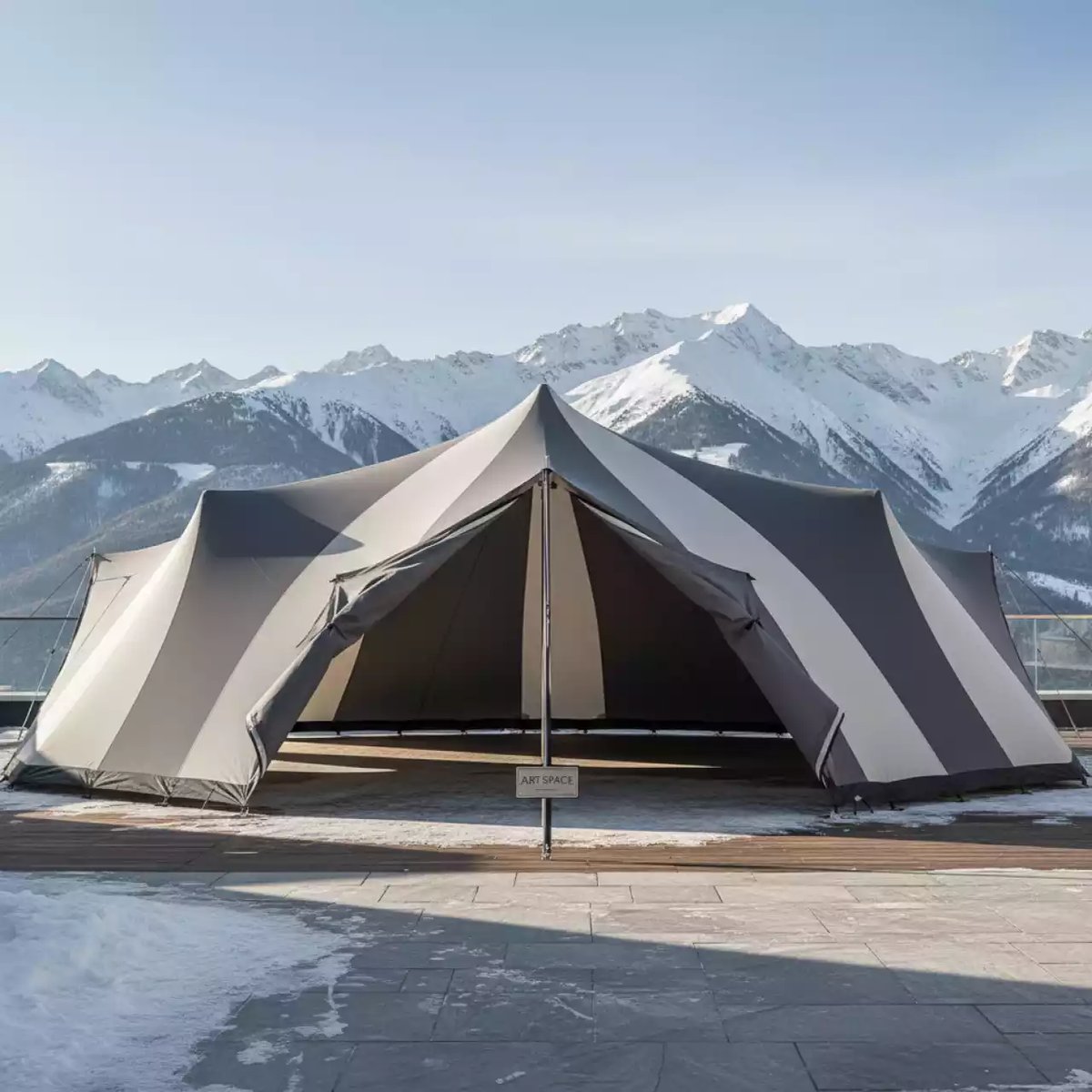 Аренда Тент натяжной стрейч 5х5 м в Golden Tulip Rosa Khutor — ART SPACE