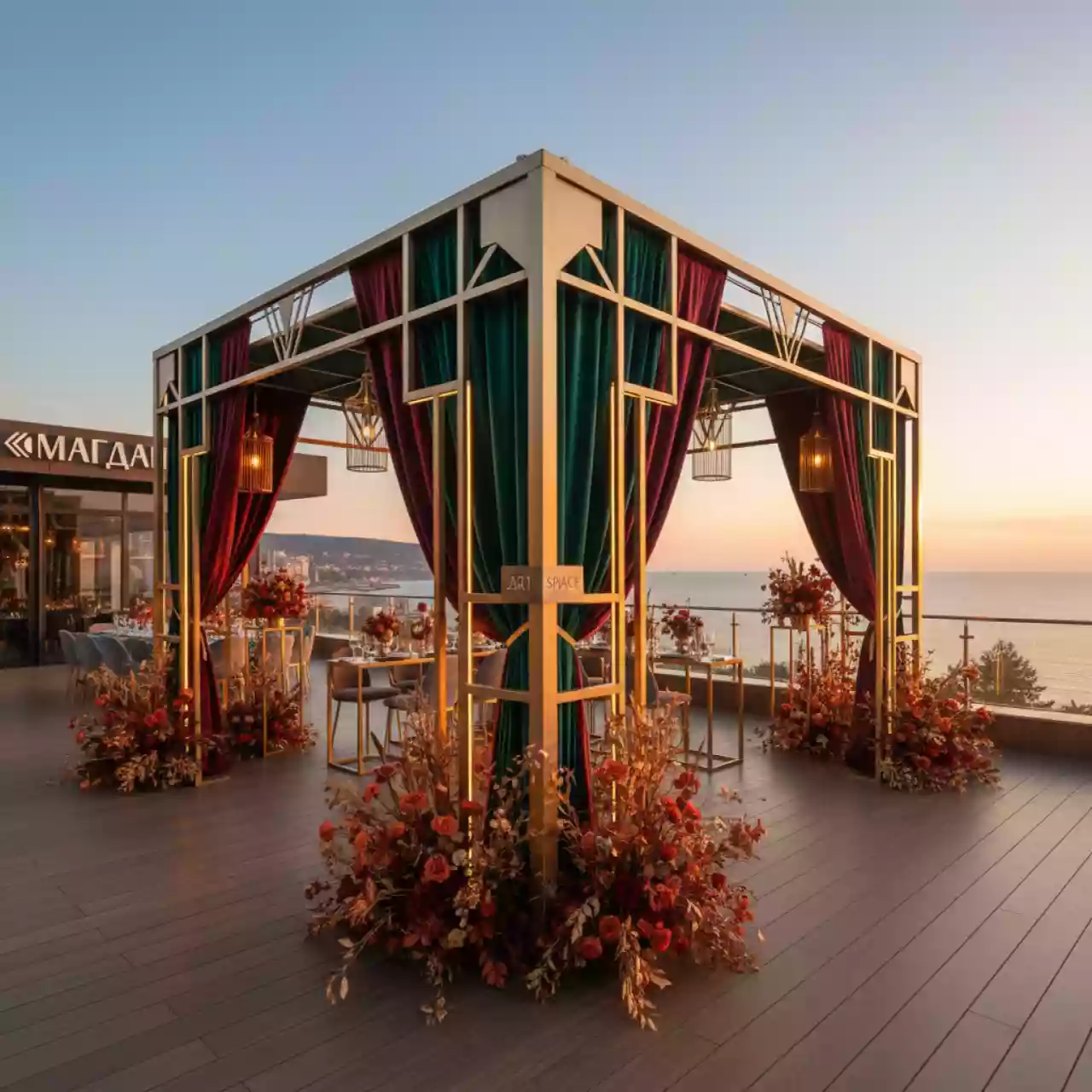 Аренда Тент садовый Green Glade 1018 2,4х2,4 м 3х3х2,5 м полиэстер в ресторане «Магадан» — ART SPACE