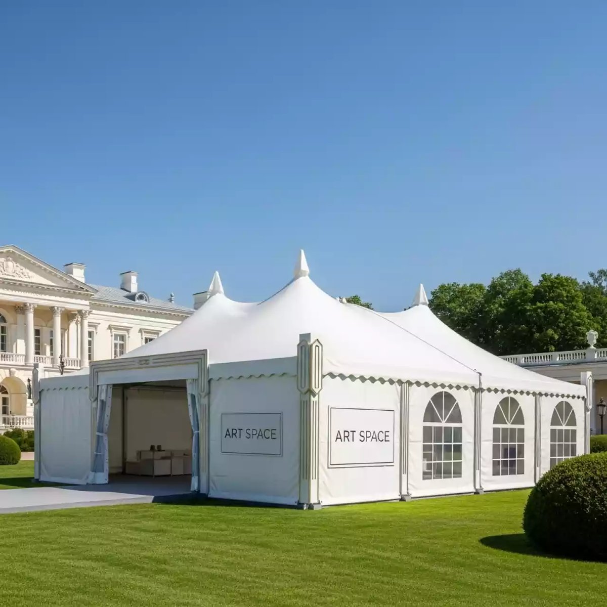 Аренда Тент шатер Green Glade 3020 6х12х3,2 м полиэстер в усадьбе Голицына — ART SPACE