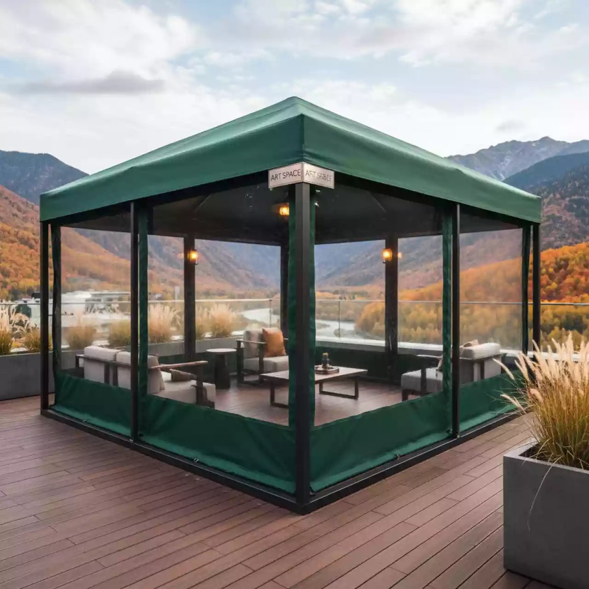 Аренда Тент TA001 3х3 м в Green Flow Hotel — ART SPACE