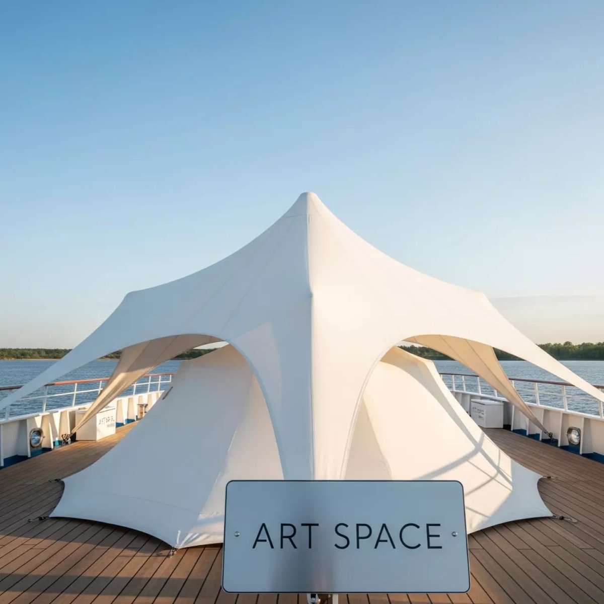 Аренда Тент Звезда 135 м² на теплоходе «Дагомыс» — ART SPACE