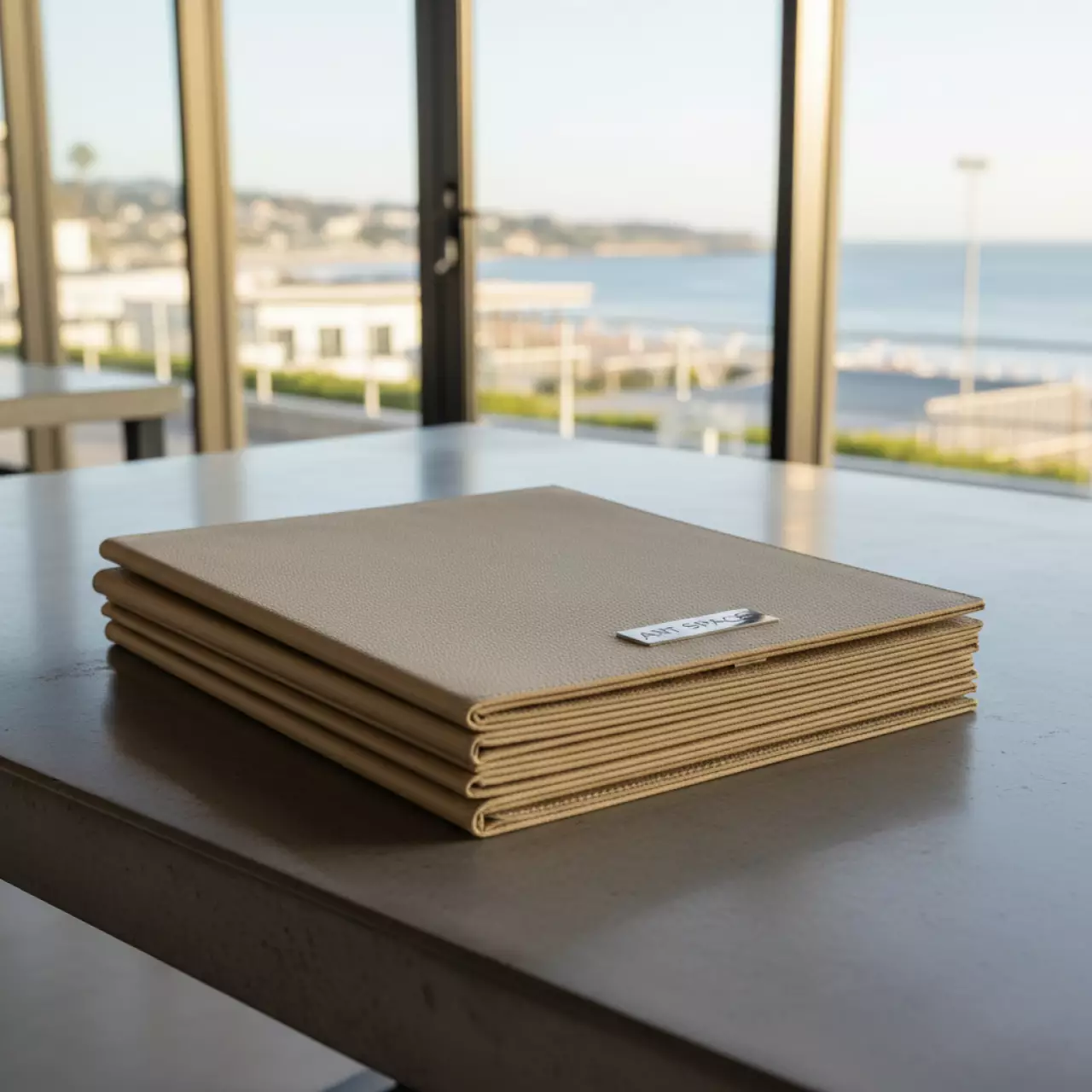 Аренда Термообложки картонные Ibico под кожу А4 8 мм бежевые в пляжном клубе Del Mar — ART SPACE