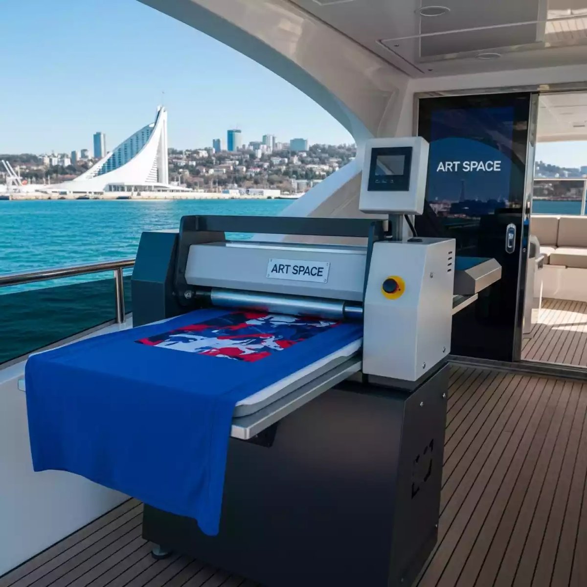 Аренда Термопресс каландровый TitanJet RTX5 1800TAU на VIP теплоходе (Морпорт Сочи) — ART SPACE