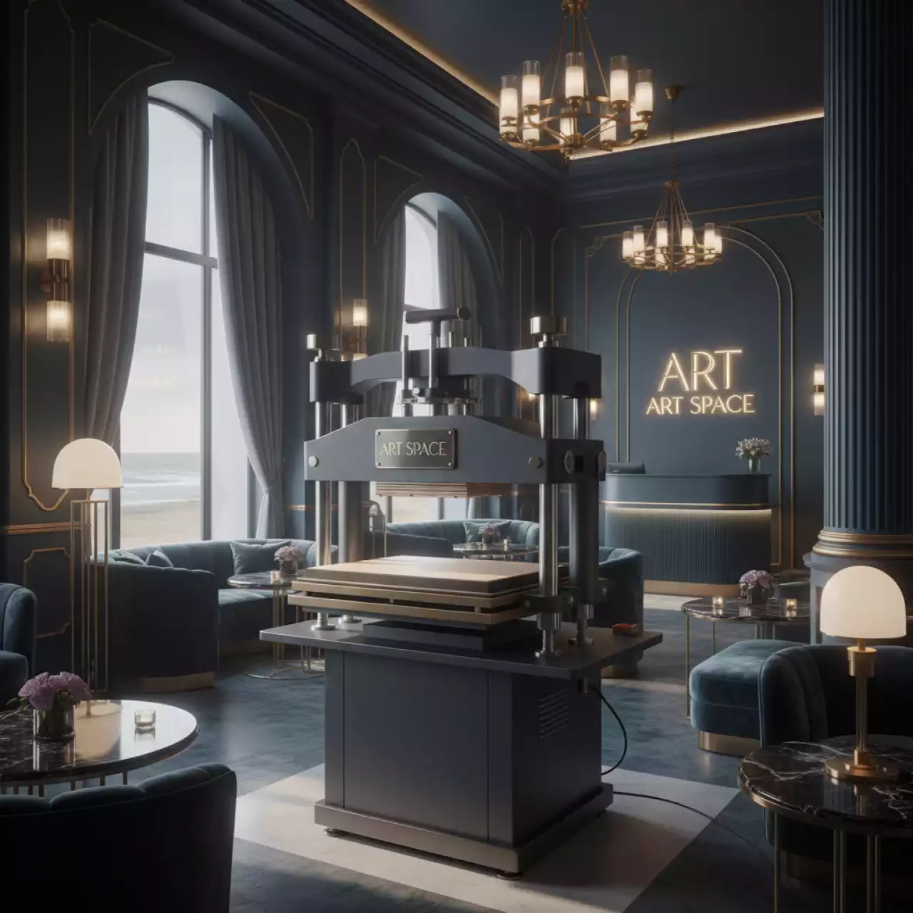 Аренда Термопресс планшетный COLORS HB0814 1 пневматический 60х80 см в пляжном клубе Del Mar — ART SPACE