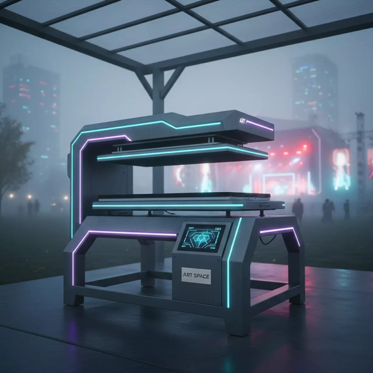 Аренда Термопресс плоский TECHNOPRINT TPDH4050 40x50 см с 2 столами и двойным нагревом в Alpha Sirius — ART SPACE