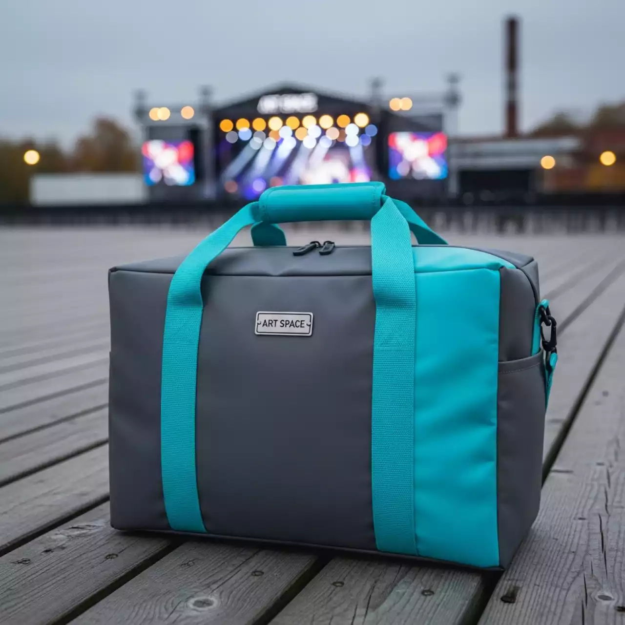 Аренда Термосумка серо бирюзовая Green Glade 600D полиэстер на Медальной площади — ART SPACE