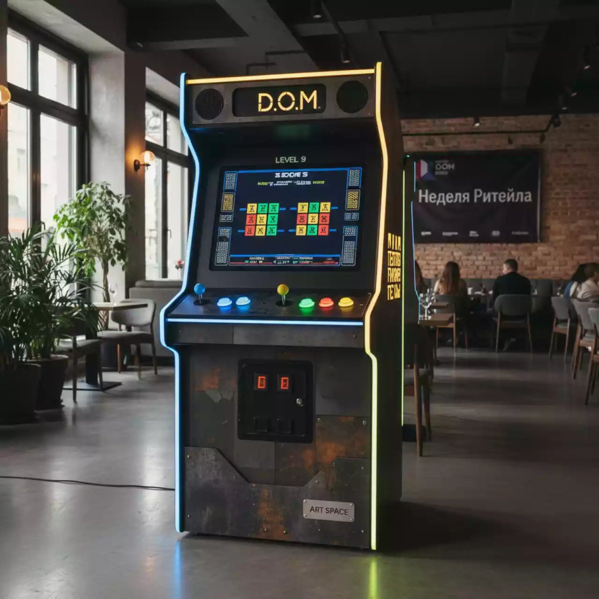 Аренда Тетрис классический из 90 х в ресторане «D.O.M» — ART SPACE