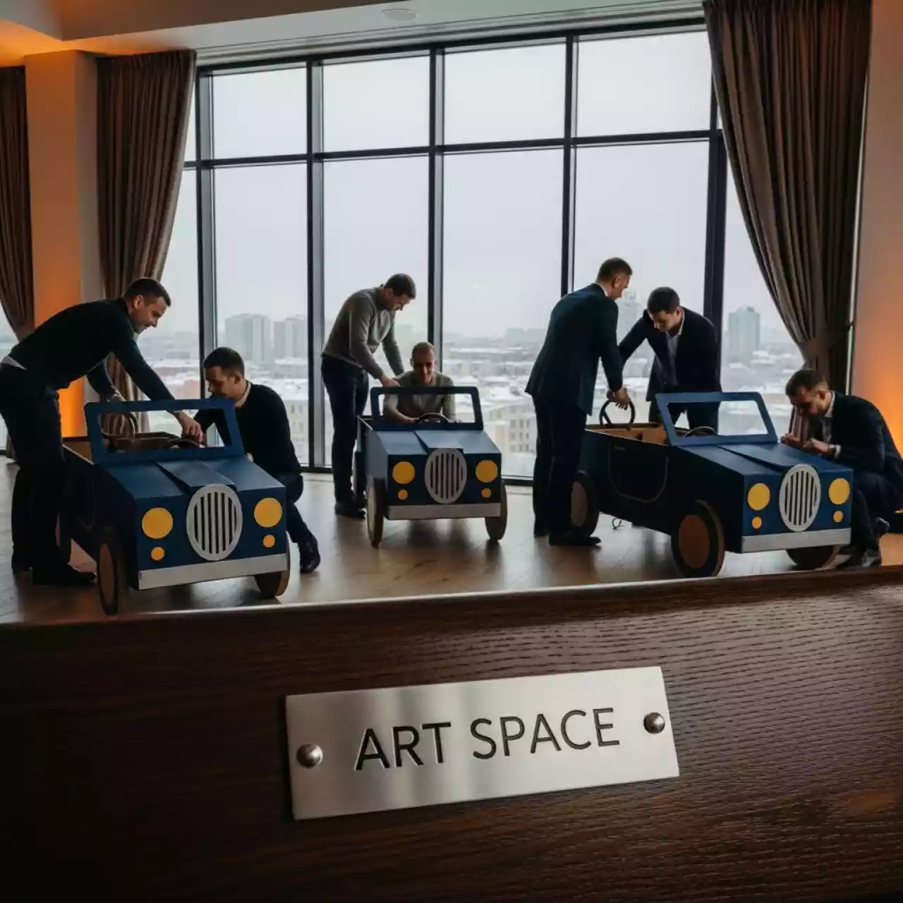 Аренда Тимбилдинг "Гонки на машинах Чаплина" в Stella di Mosca — ART SPACE