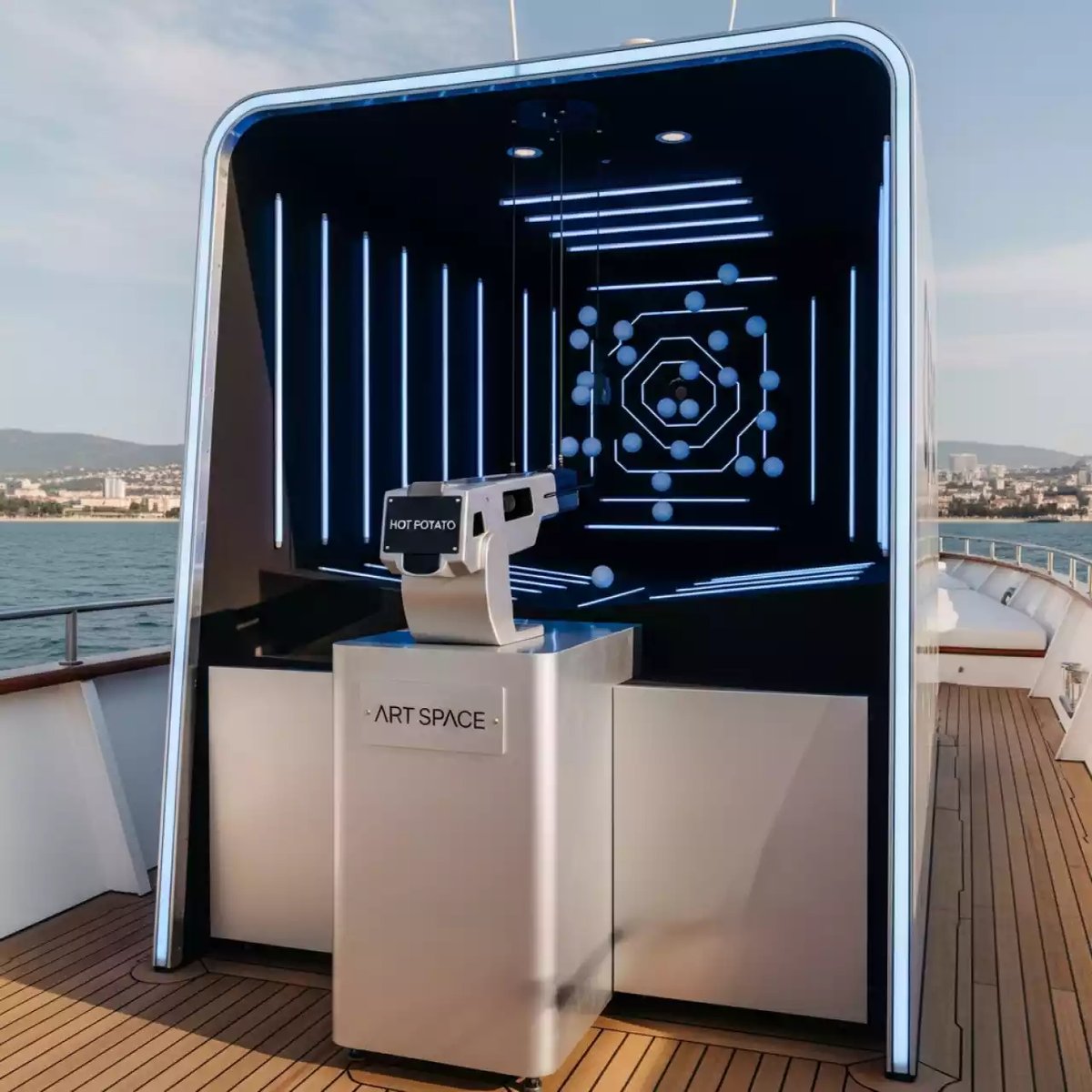 Аренда Тир горячая картошка на теплоходе «Дагомыс» — ART SPACE