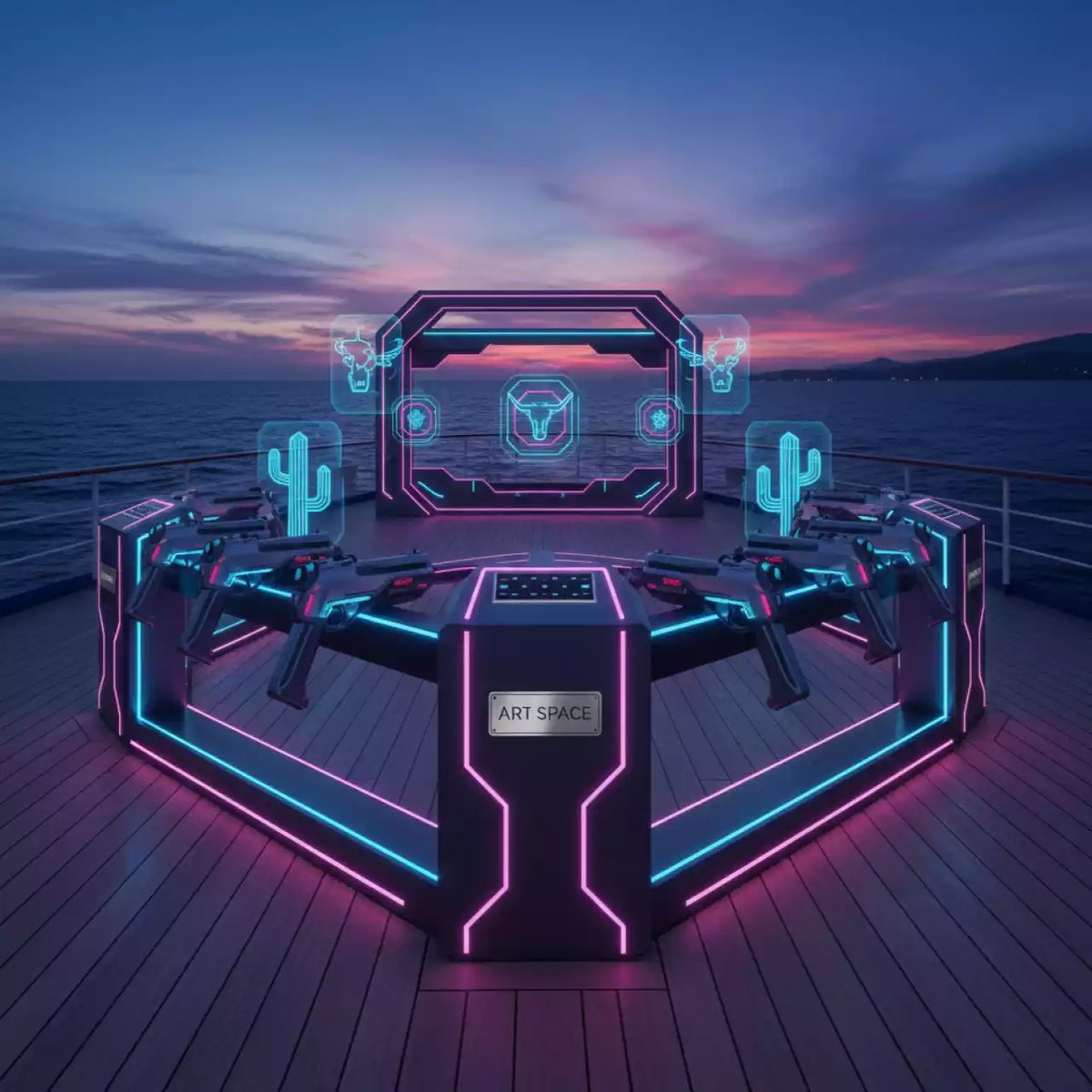 Аренда Тир ковбойский лазерный на теплоходе «Дагомыс» — ART SPACE