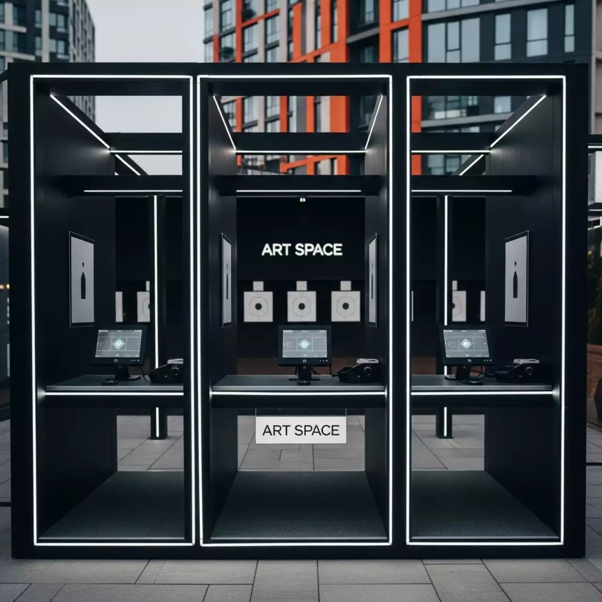 Аренда Тир лазерный ЛСКинтир Патриот Спорт для улицы бумажные мишени 3 стрелка комплект в Gamma Sirius — ART SPACE