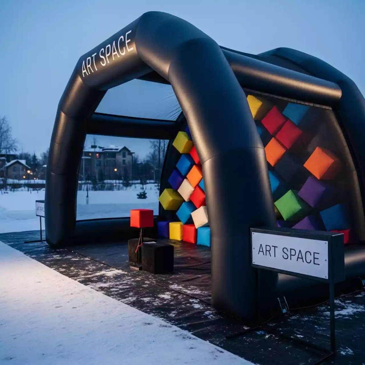 Аренда Тир надувной кубики в санатории «Русь» — ART SPACE