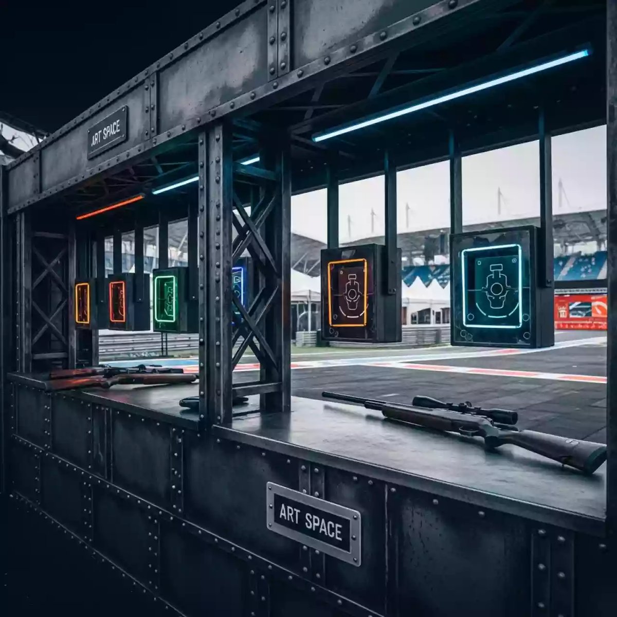 Аренда Тир пневматический электромеханический на Сочи Автодроме — ART SPACE