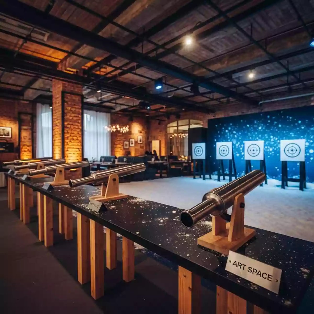 Аренда Тир снежный снежные бластеры в ресторане «Brunello» — ART SPACE