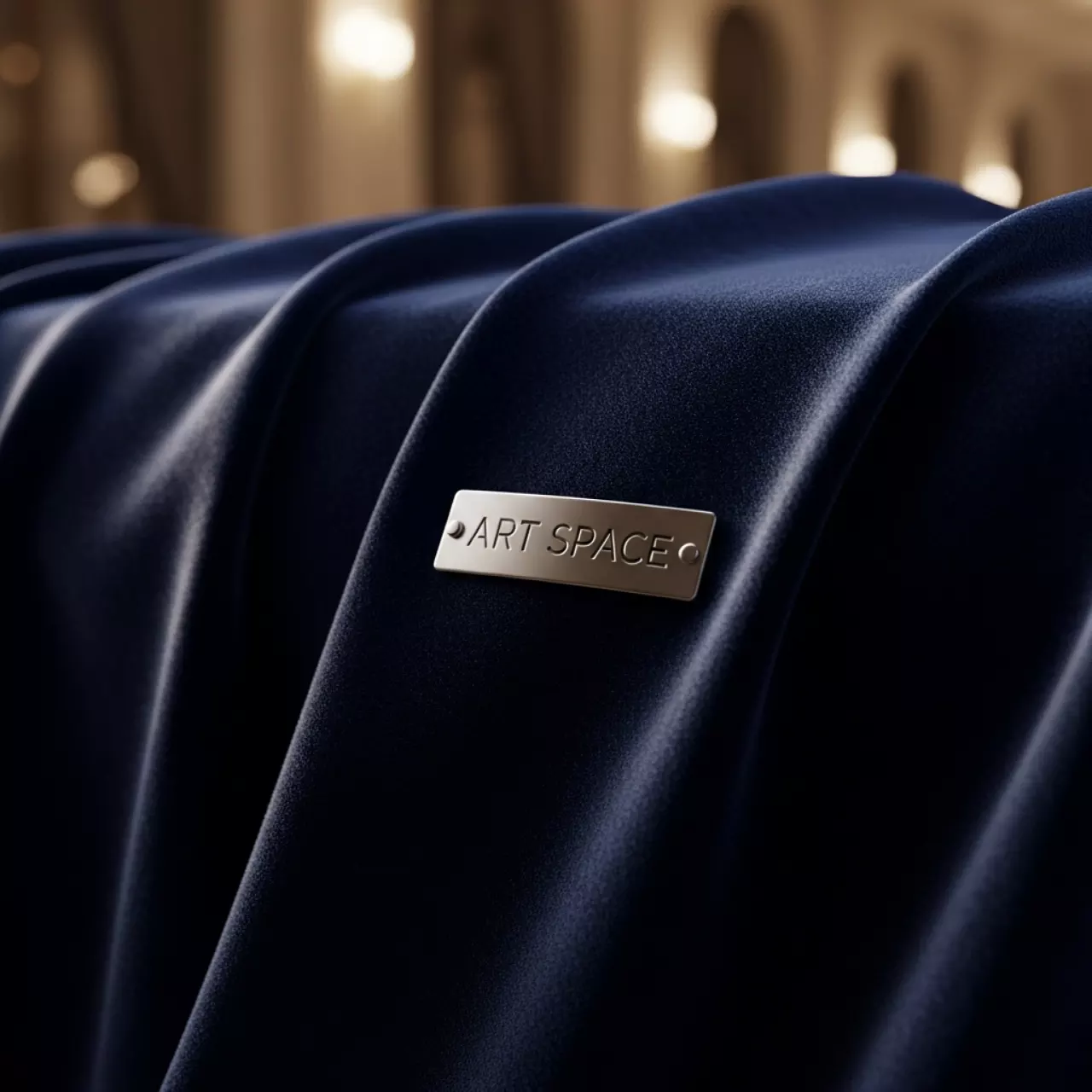 Аренда Ткань бархат синяя в отеле «Богатырь» — ART SPACE