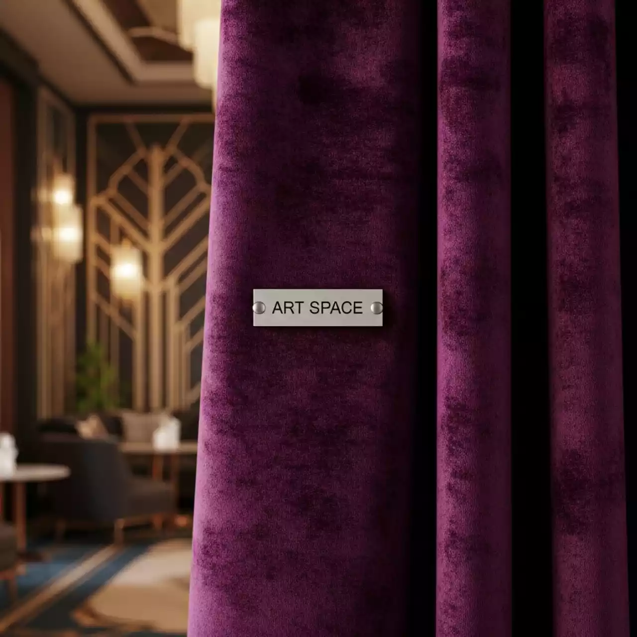 Аренда Ткань фиолетово бордовая 1 м в гранд-отеле «Жемчужина» — ART SPACE