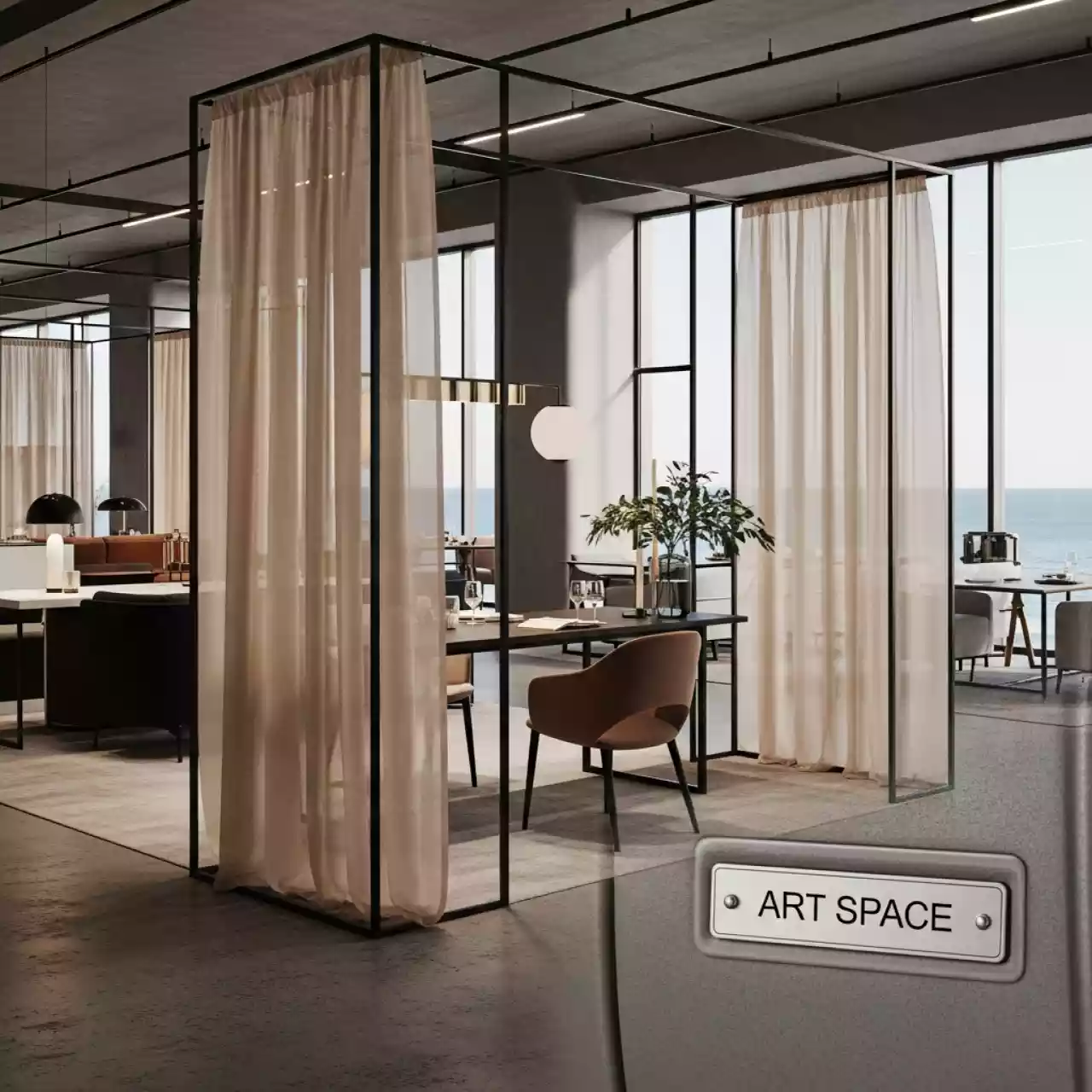 Аренда Ткань органза бежевая 1 м в пляжном комплексе VinoGrad — ART SPACE