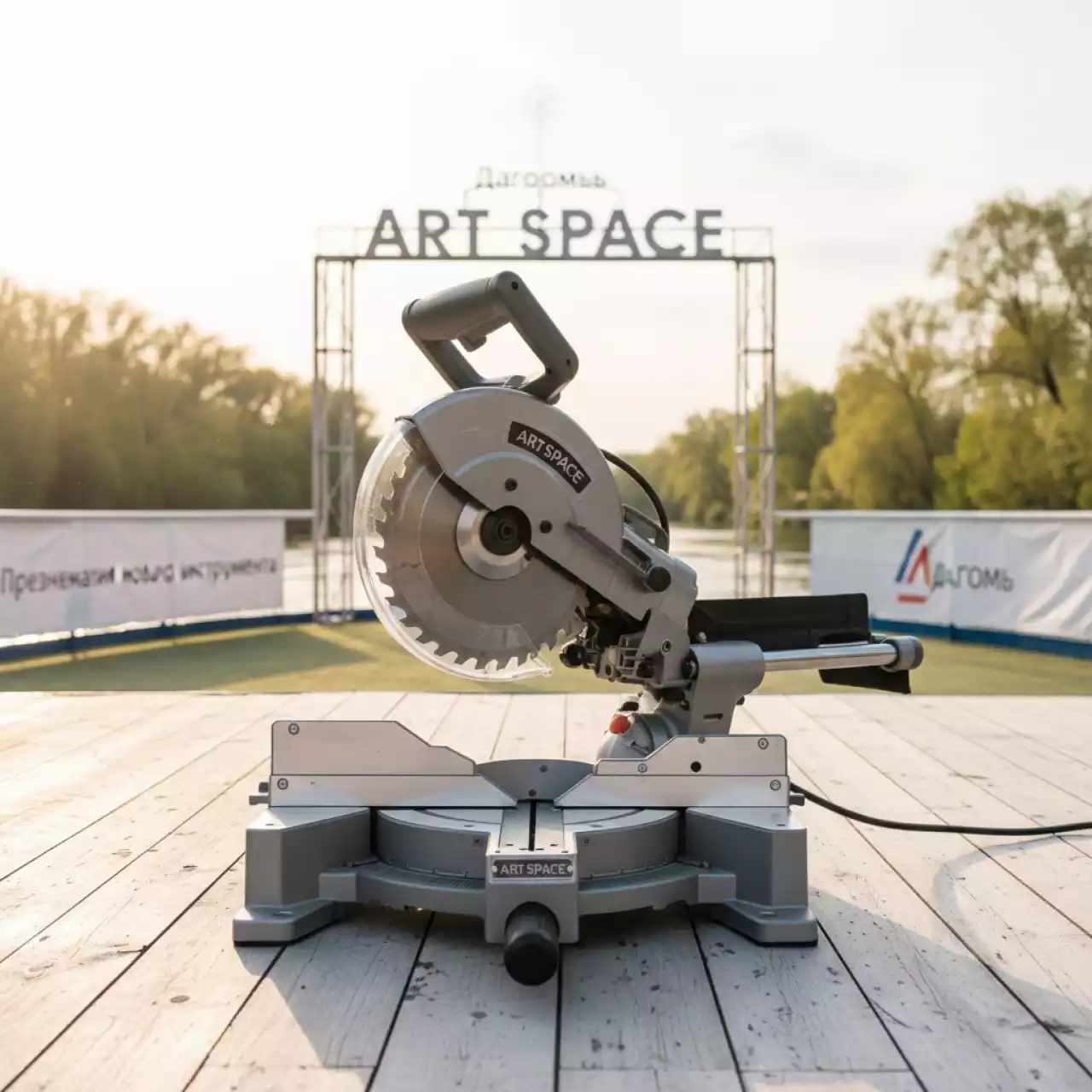 Аренда Торцовочная пила с протягом ЗУБР Профессионал ППТ 255 П 2000 Вт диск 255 мм на теплоходе «Дагомыс» — ART SPACE