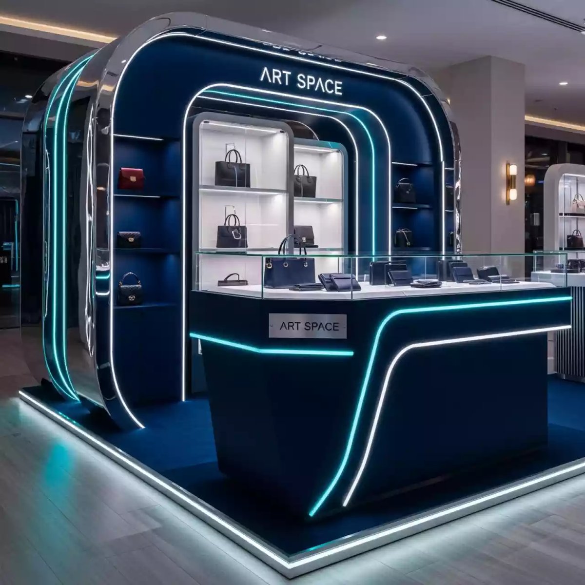 Аренда Торговый островок для кожгалантереи Jeterini в Courtyard by Marriott Sochi — ART SPACE