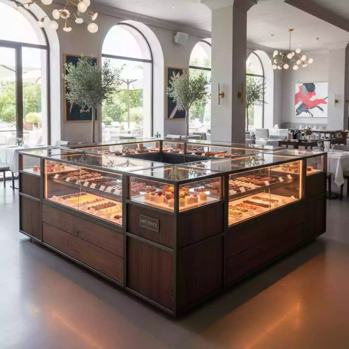 Аренда Торговый островок Коко Шоколад Сладости 5х2,5 м 12,5 м² в ресторане «Плакучая Ива» — ART SPACE