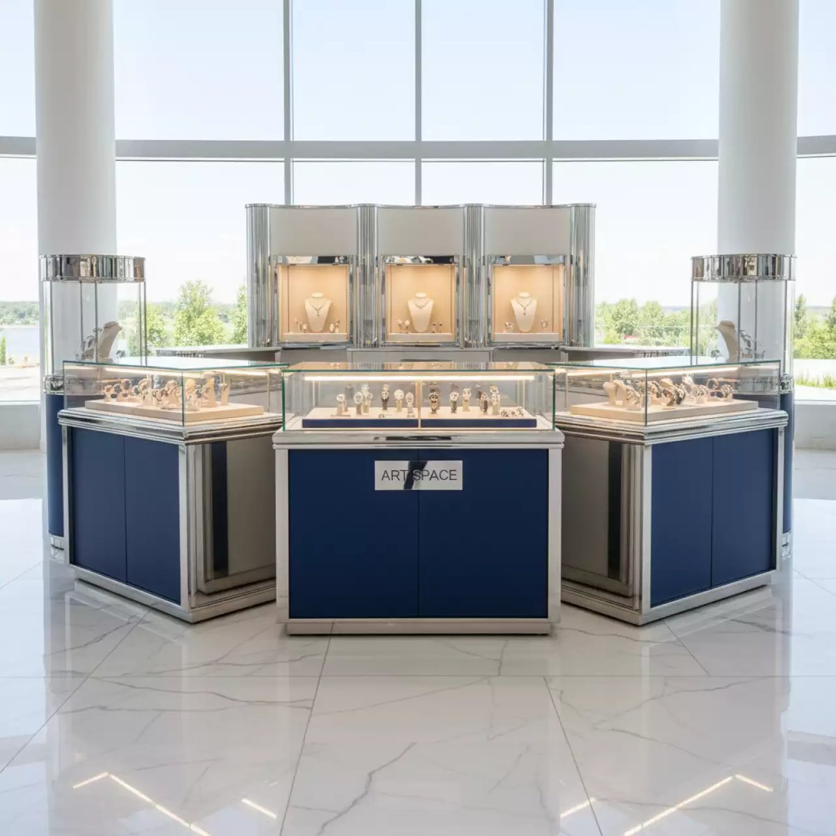 Аренда Торговый островок ювелирных изделий в банкетном зале «Дельфин» — ART SPACE