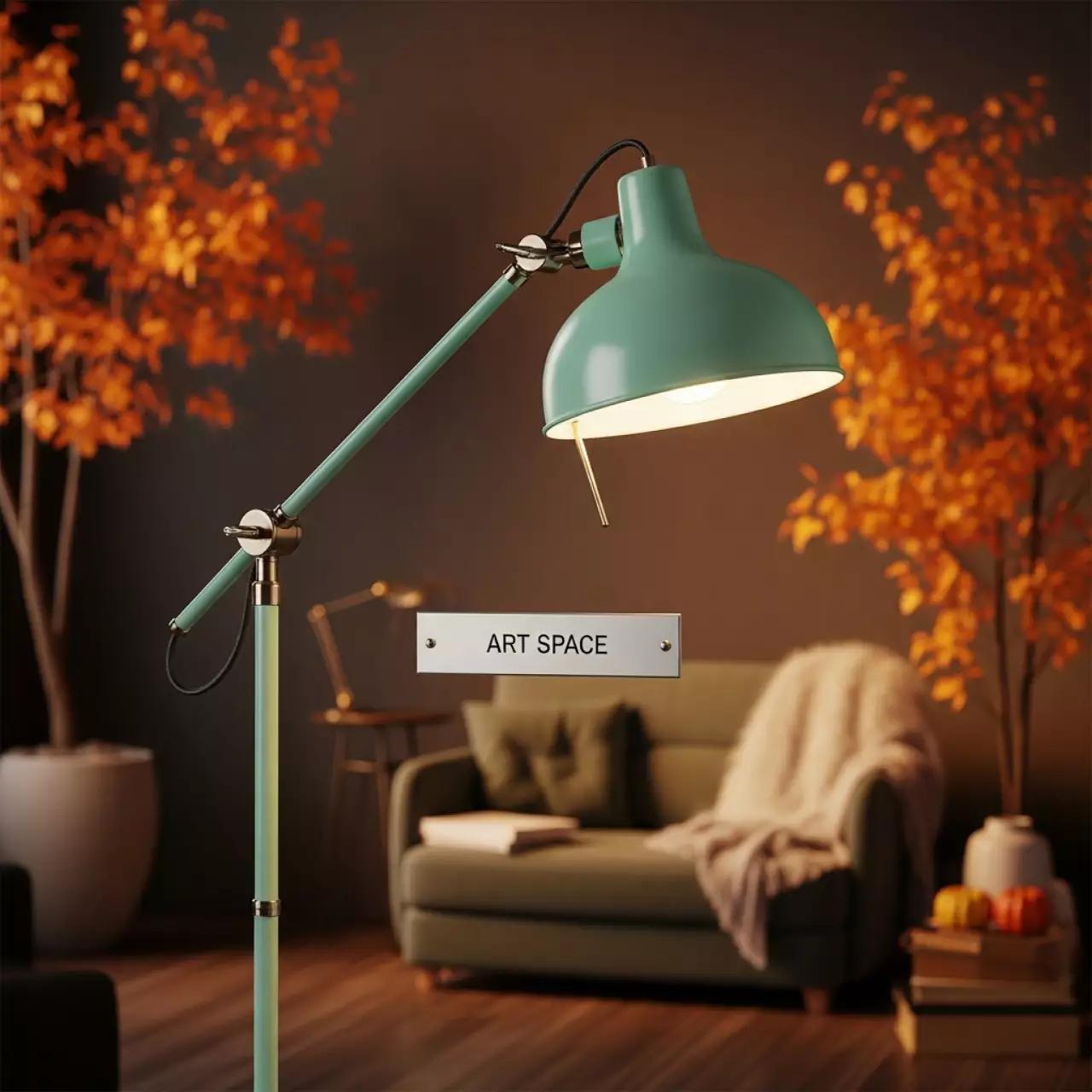Аренда Торшер Dundee Mint мятный в лофте «Студия 21» — ART SPACE