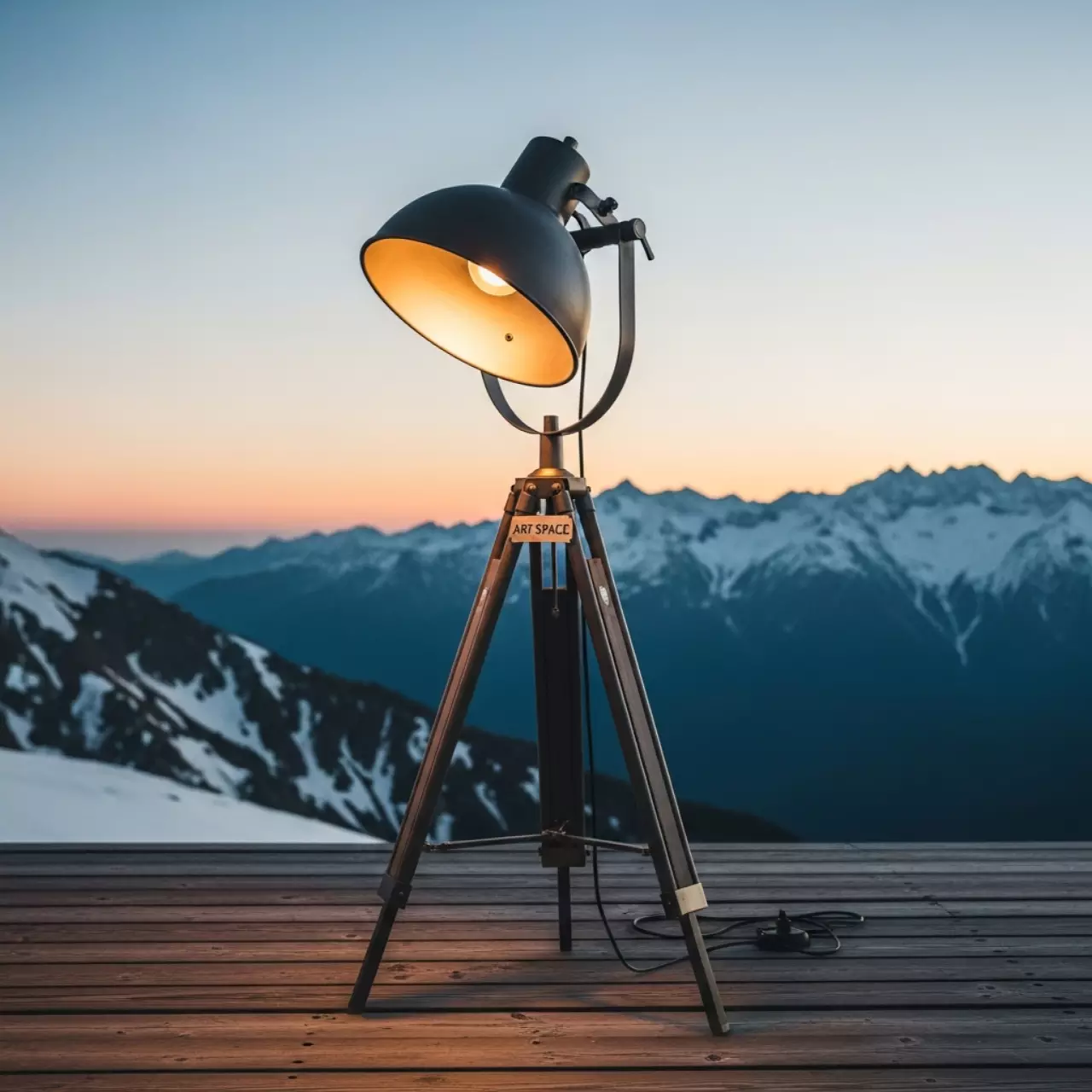 Аренда Торшер напольный из металла на площадке Rosa Peak (2320м) — ART SPACE