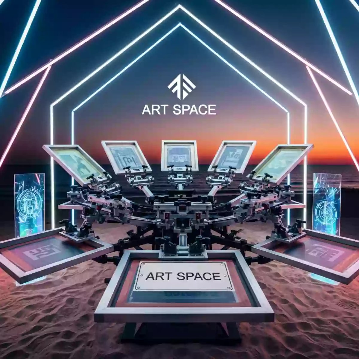 Аренда Трафаретный станок Schulze Texiprint KN 8х8 на пляже «Ривьера» — ART SPACE