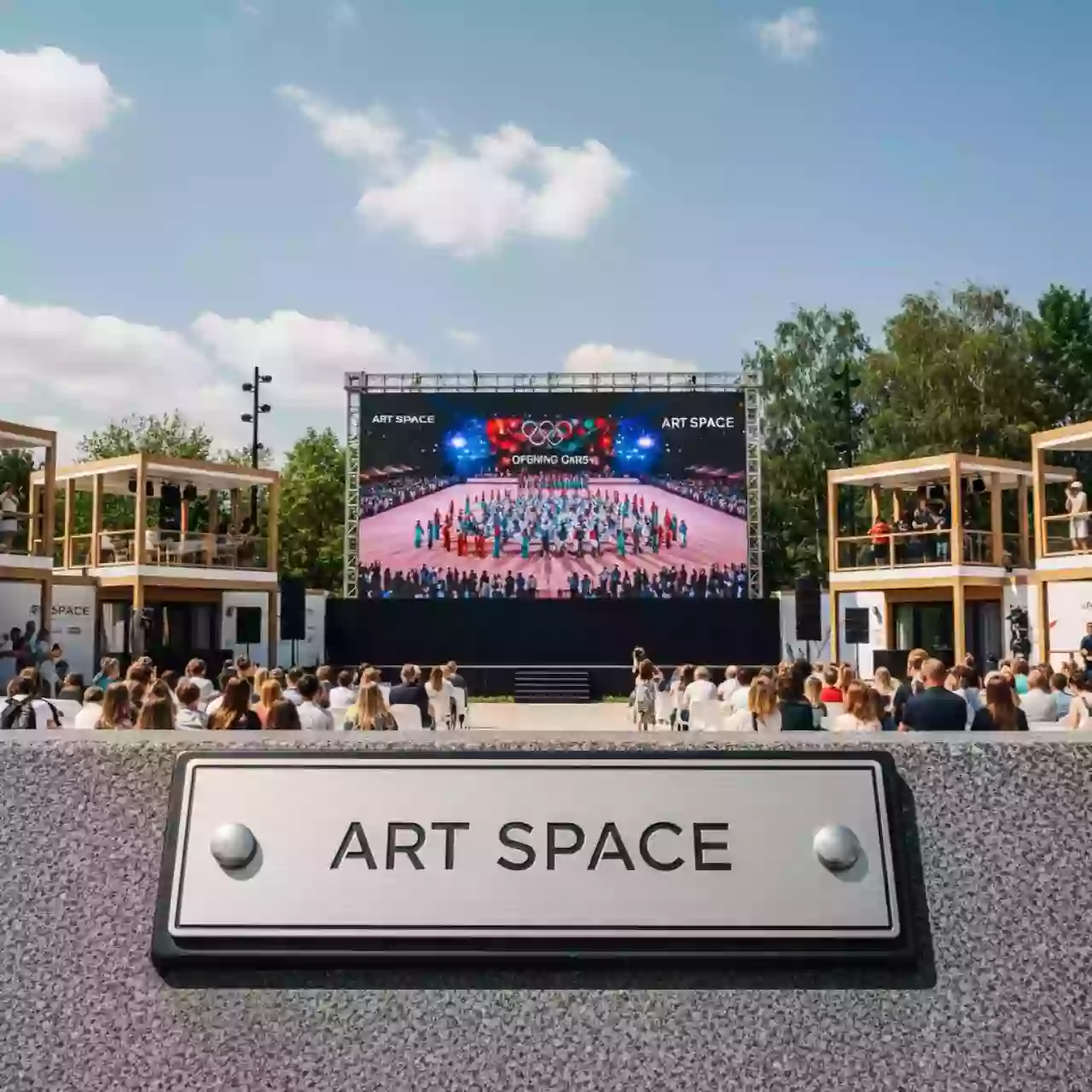 Аренда Трансляция открытия олимпийских игр на эспланаде в парке «Ривьера» — ART SPACE