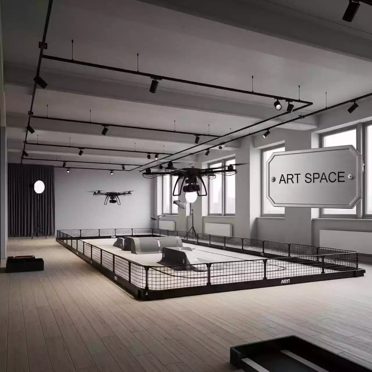 Аренда Трасса для квадрокоптеров в лофте «Студия 21» — ART SPACE