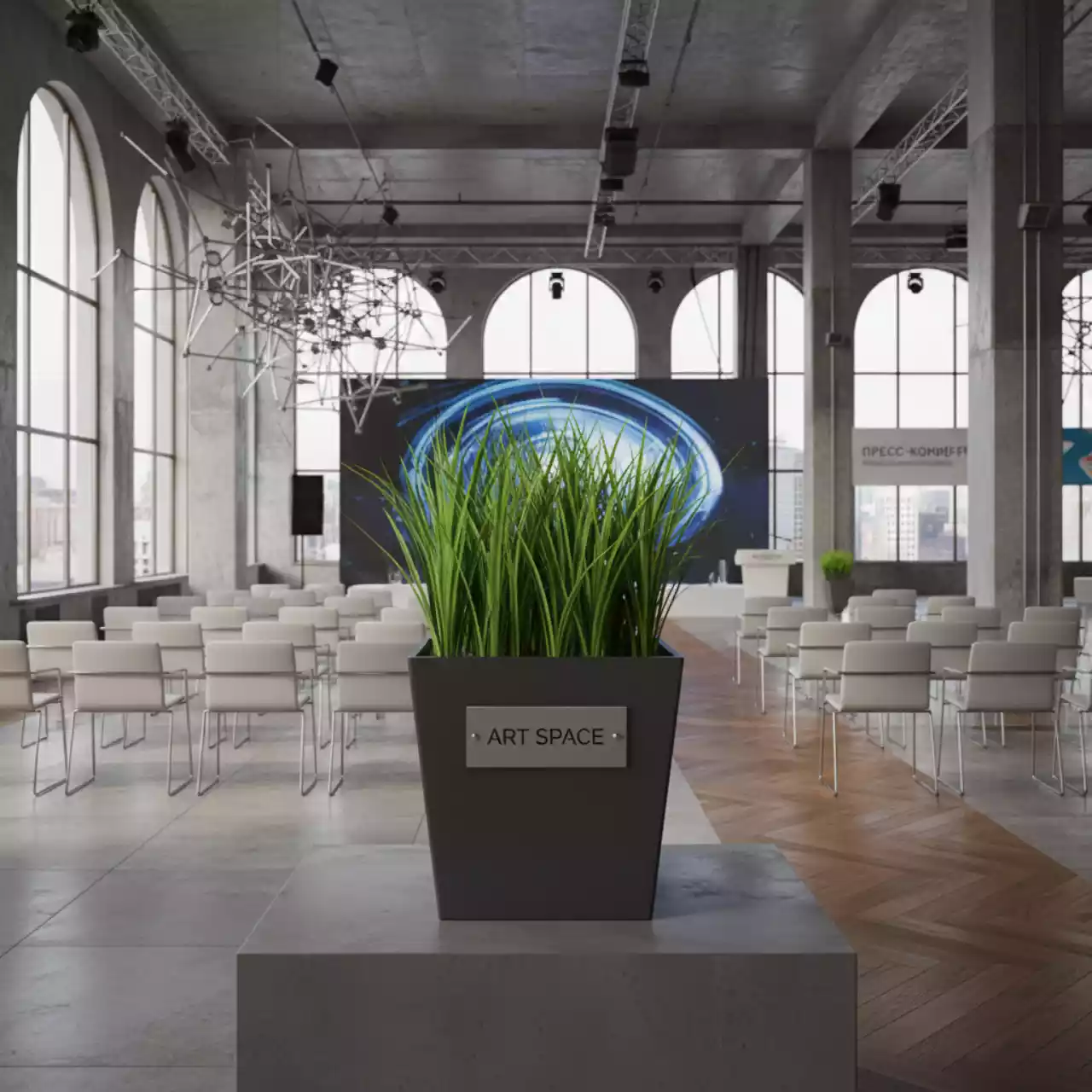 Аренда Трава искусственная и кашпо Fejka в конгресс-холле отеля Жемчужина — ART SPACE