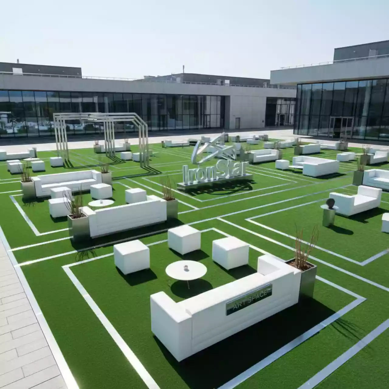 Аренда Трава искусственная покрытие для мероприятия в Университете «Сириус» — ART SPACE