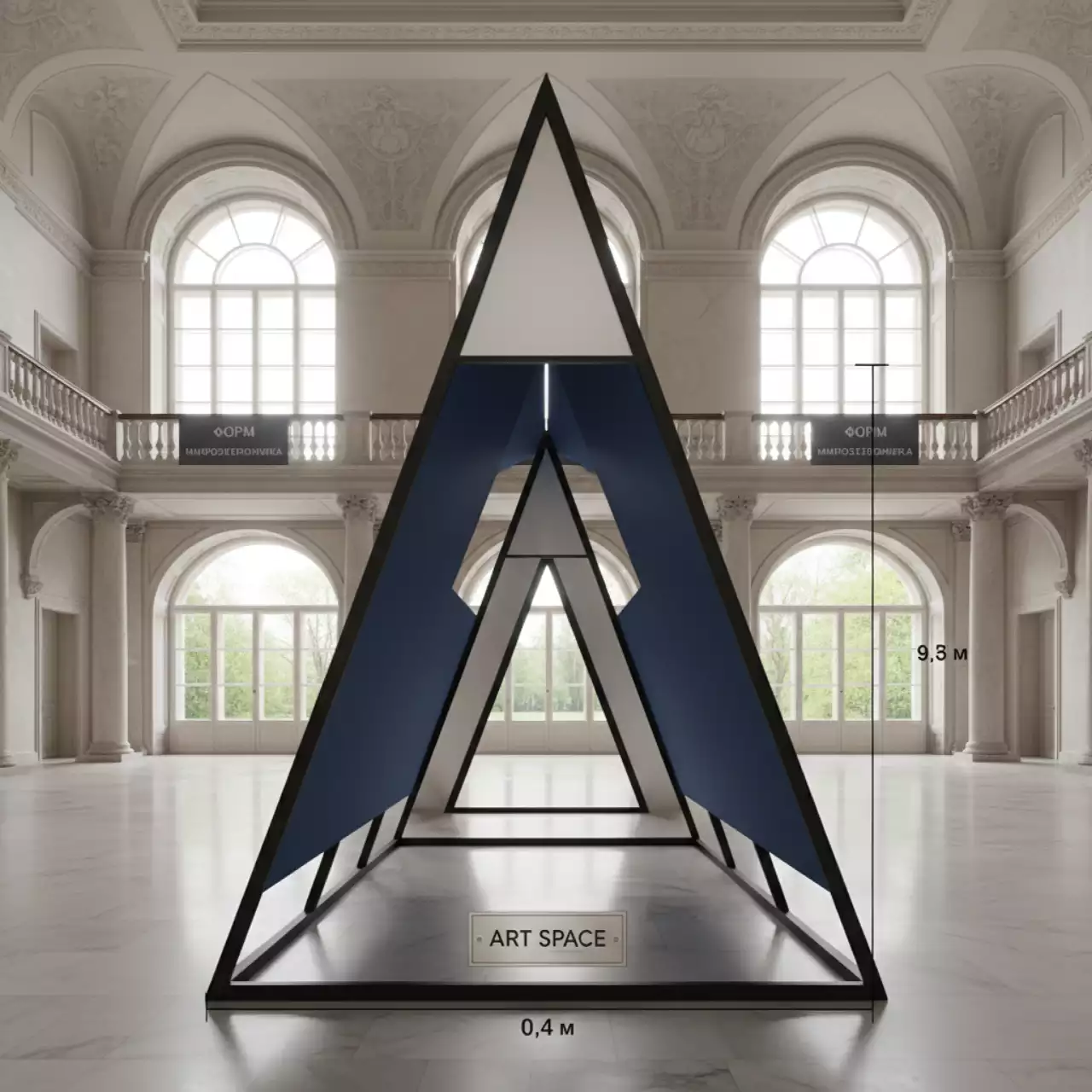 Аренда Треугольная стойка 1,4х0,9 м в усадьбе Голицына — ART SPACE