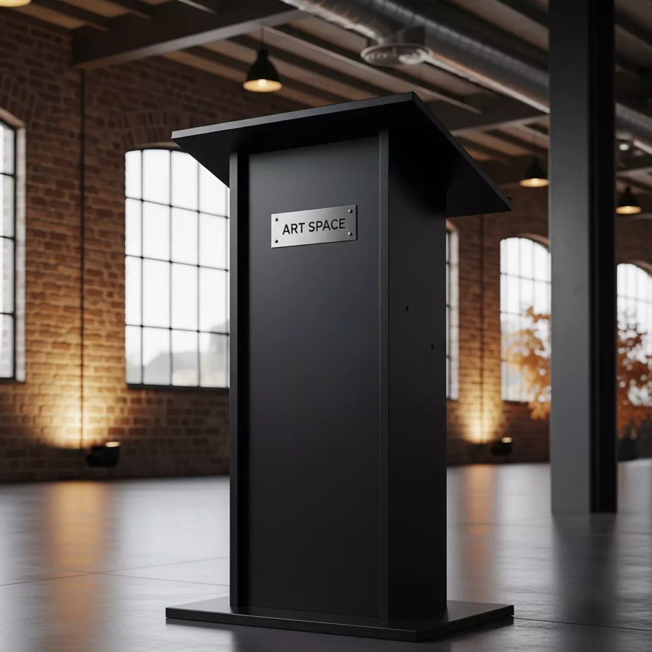 Аренда Трибуна черная для спикера 05 162BK в лофте «Студия 21» — ART SPACE