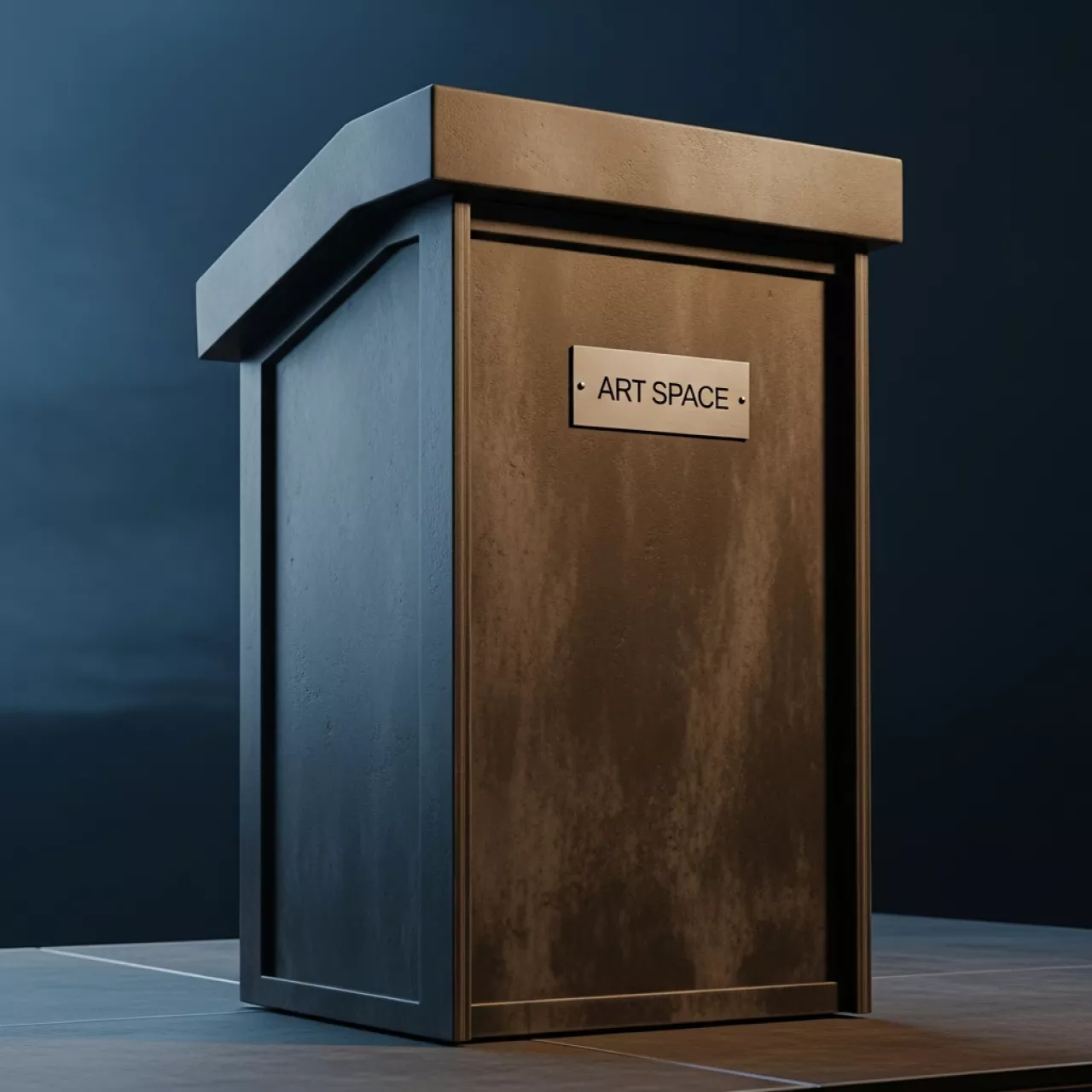 Аренда Трибуна для выступлений ЛДСП брендированная 120х53х45 см в Red Arena — ART SPACE