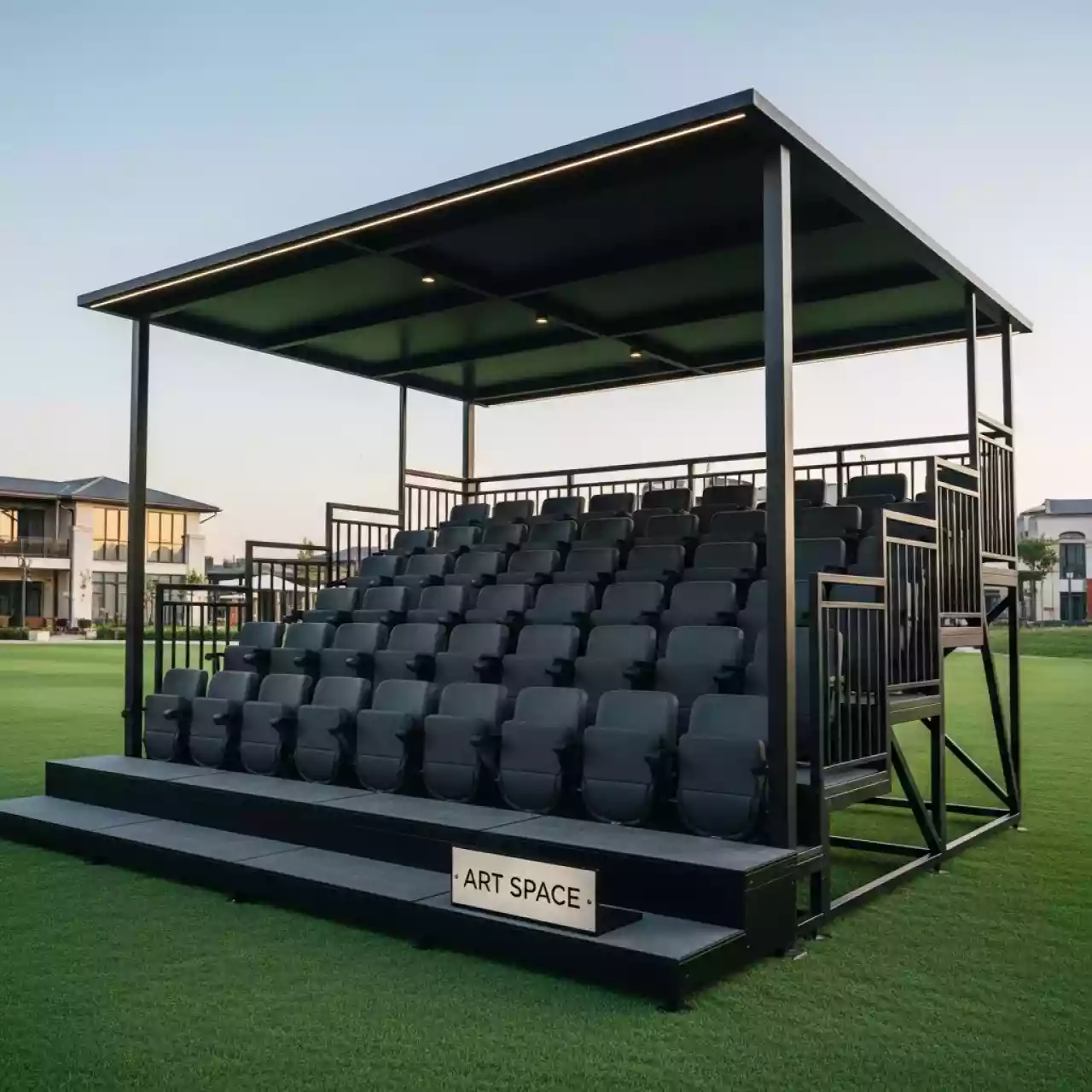 Аренда Трибуна для зрителей VIP на 3 ряда с крышей в санатории «Заполярье» — ART SPACE