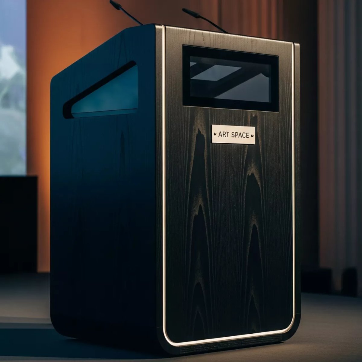 Аренда Трибуна Hi Tech черное дерево в санатории «Русь» — ART SPACE