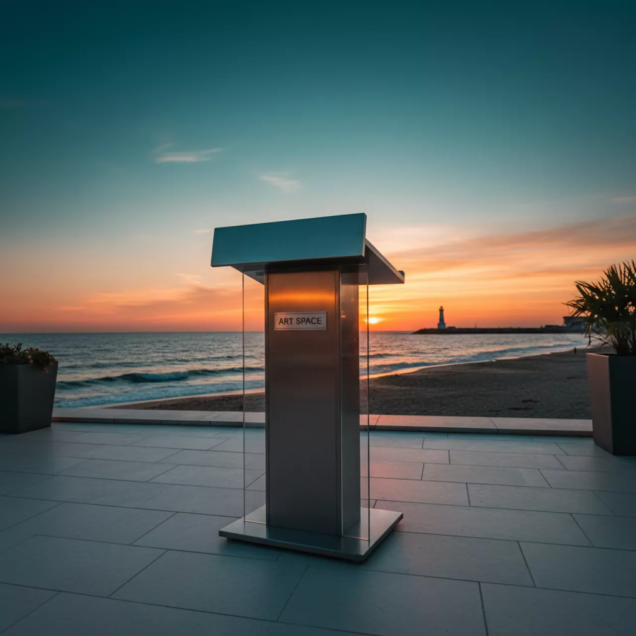 Аренда Трибуны для спикера на пляже «Маяк» — ART SPACE