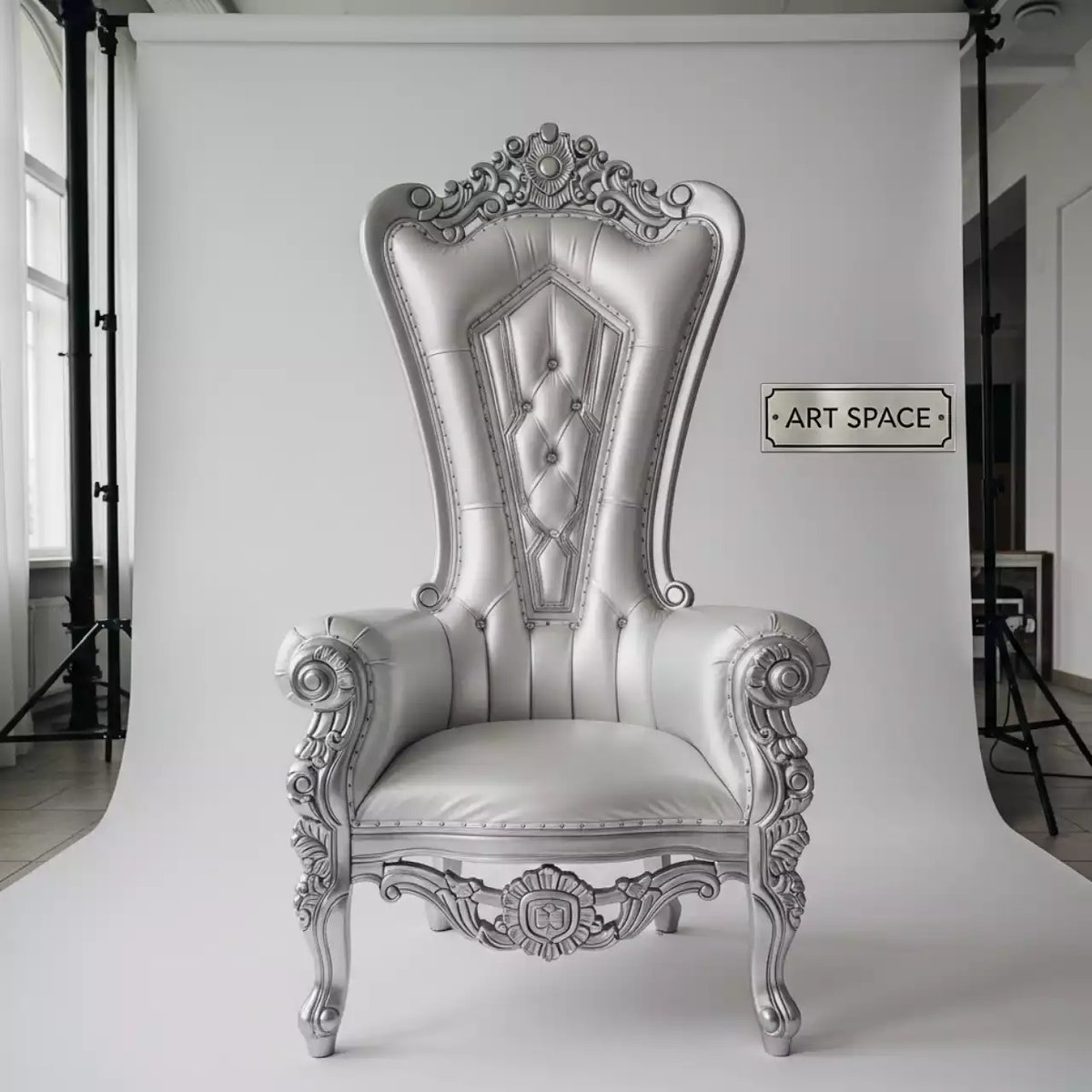 Аренда Трон свадебный серебро в Delta Sirius — ART SPACE